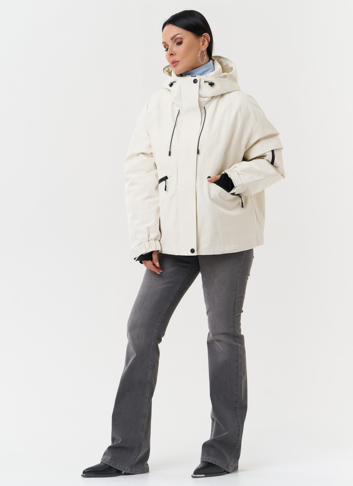 Двойная утепленная куртка с капюшоном