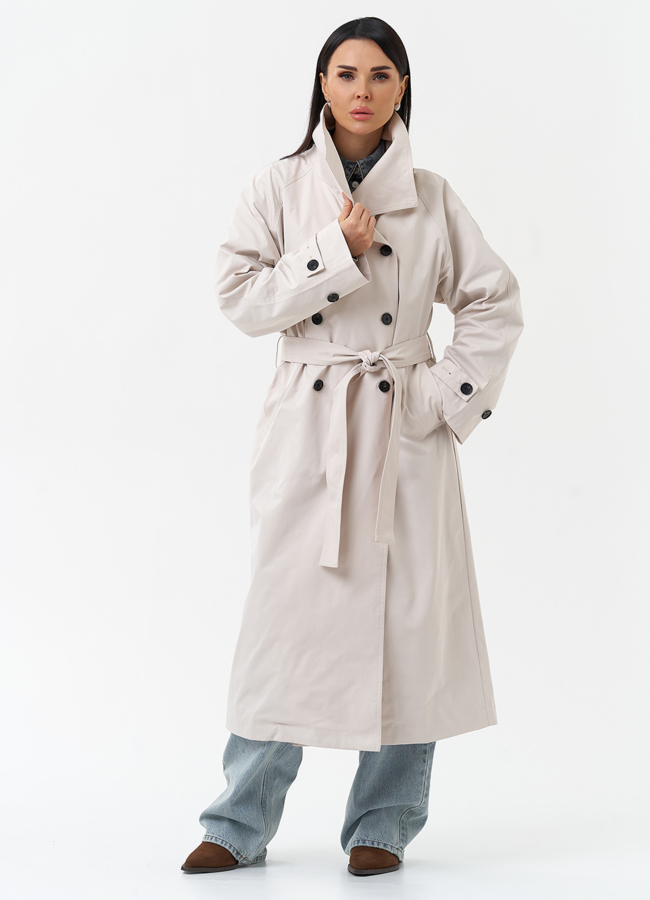 фото Длинный женский плащ  модель № 30268