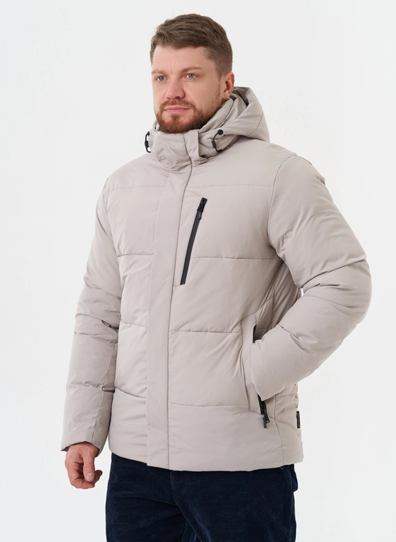 Зимний пуховик с капюшоном
