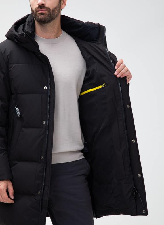 Мужской пуховик с капюшоном 