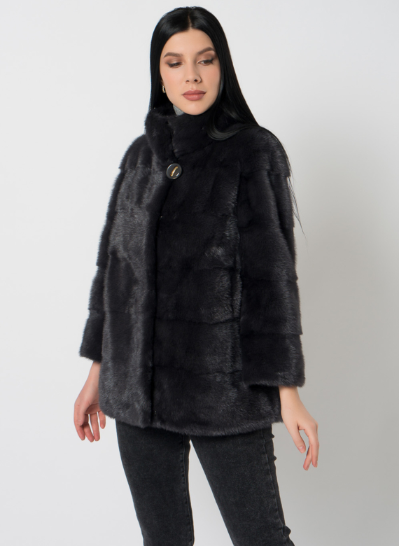 Куртка из норки в сером цвете