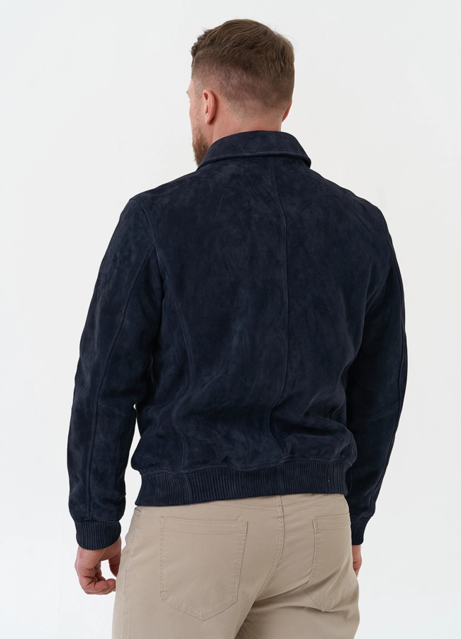 Мужская куртка бомбер из натуральной замши модель № 30065 универмаг малина