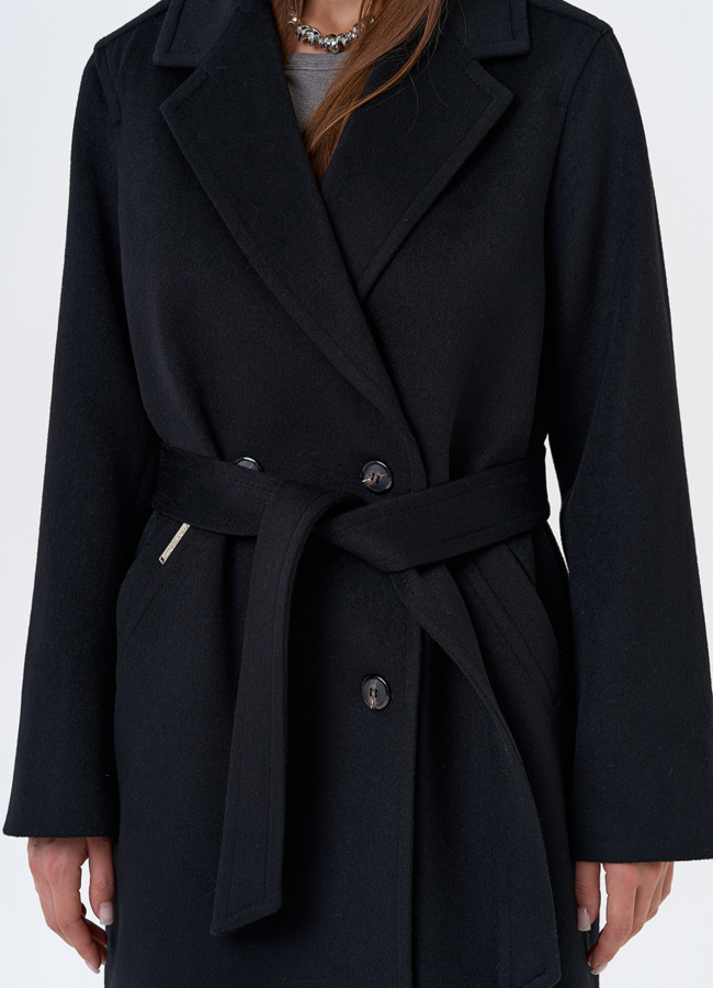 Женское пальто с английским воротником модель № 31335 универмаг малина