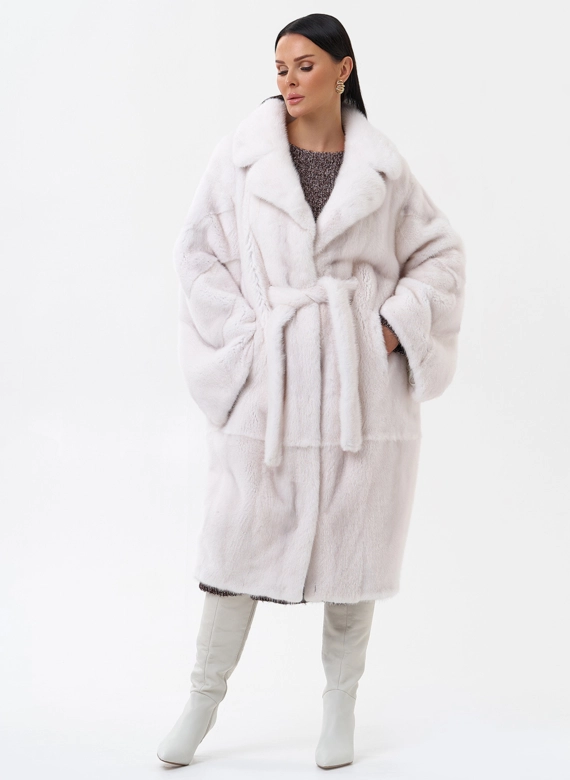 Светлая норковая шуба фото
