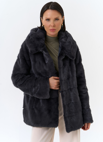Куртка из меха норки с капюшоном