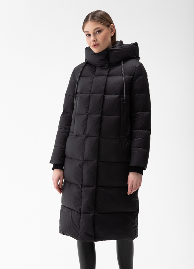 фото Пуховик женский с капюшоном  модель № 28017