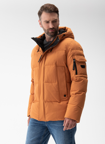 Мужской пуховик с капюшоном 